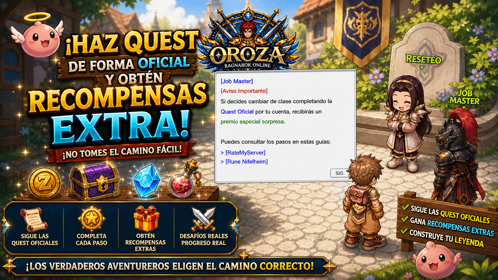 Recompensas por Quest Oficial de Cambio de Job